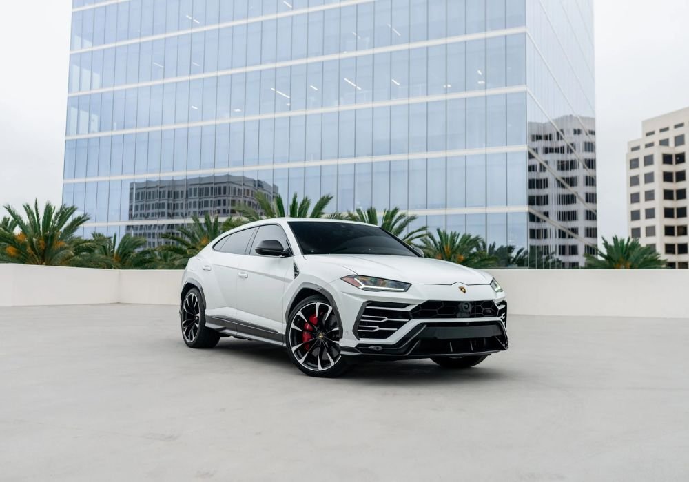 Matte White Lamborghini Urus for rent | Prestige Exotic