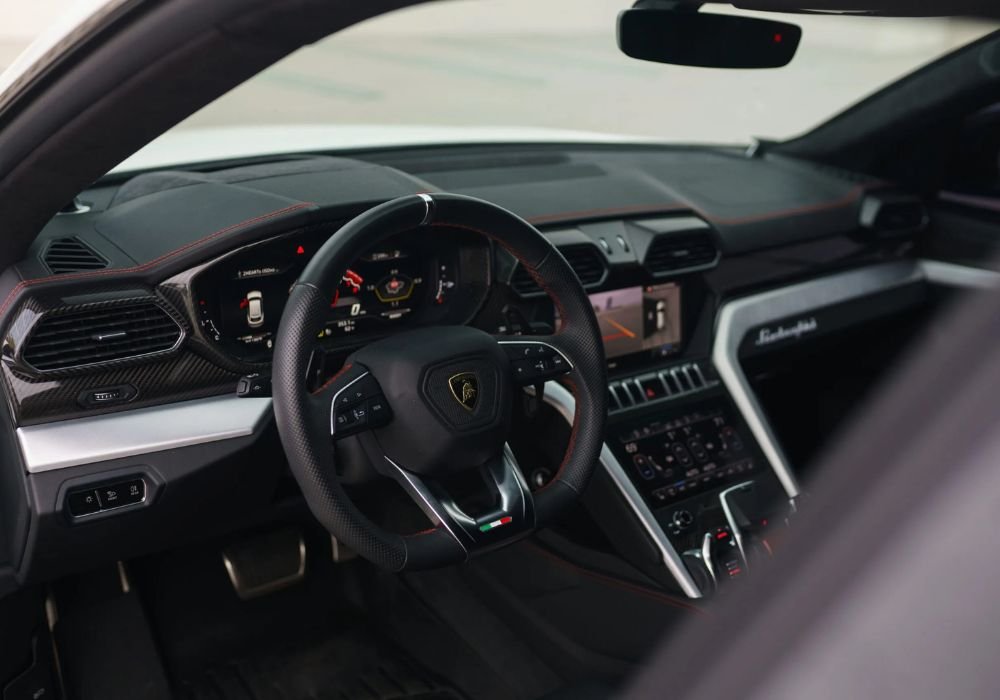 Matte White Lamborghini Urus for rent | Prestige Exotic